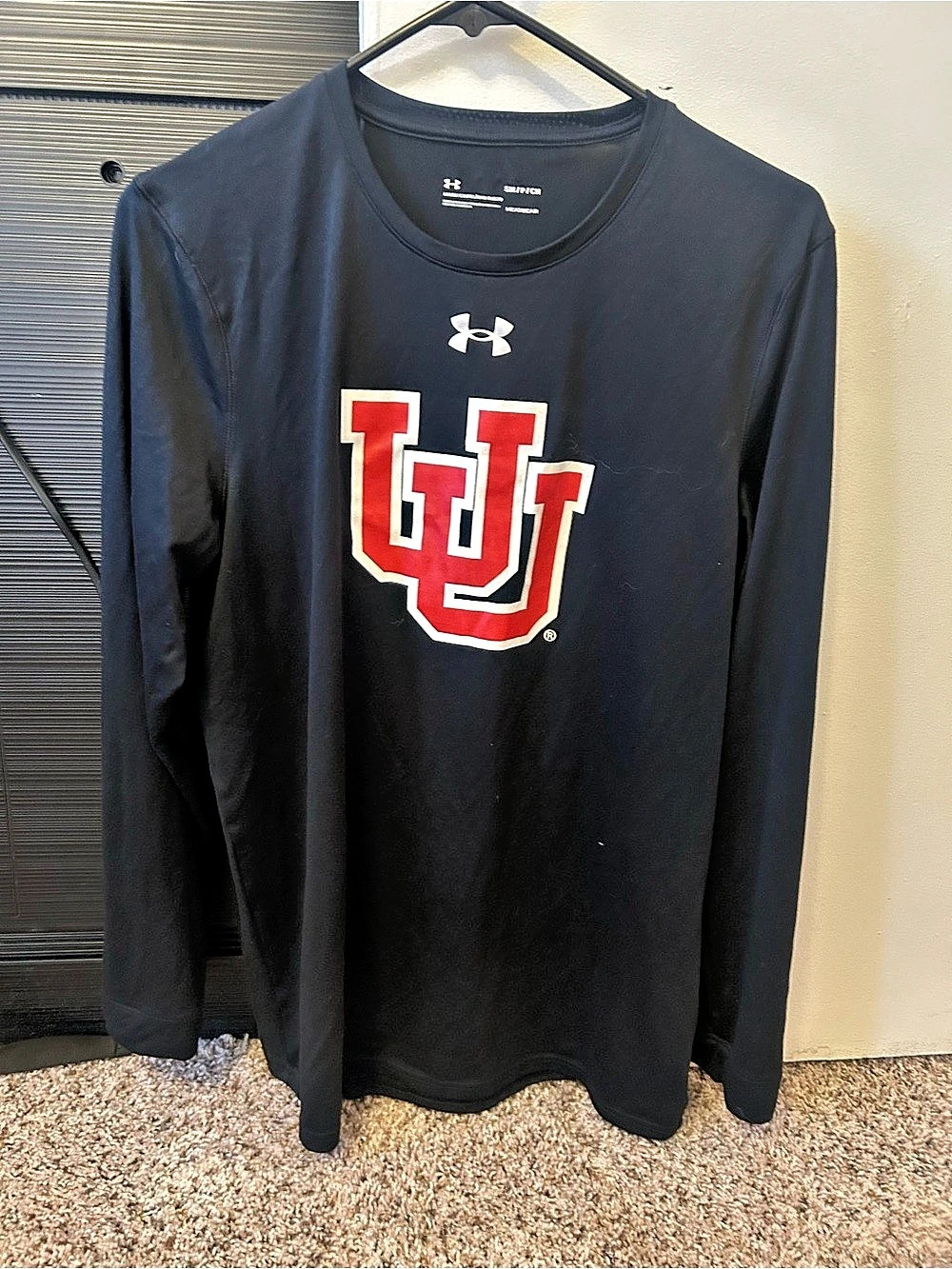 Under Armour Utah Utes Black Long Sleeve Performance T-Shirt Long Sleeve Utah U